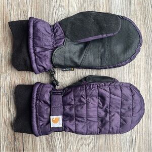 Carhartt Quilted Purple and Black Mittens
